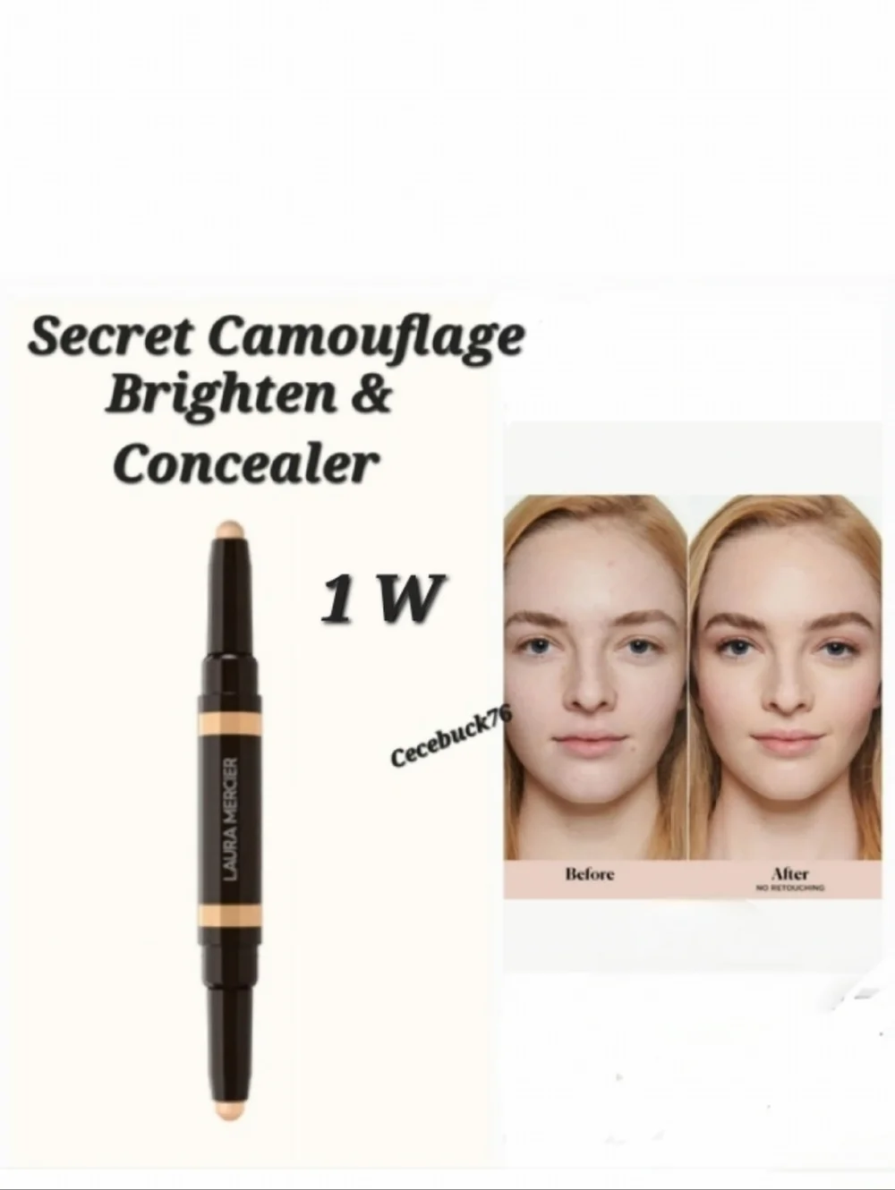 🌺Laura Mercier 1W Secret Camouflage Correct and Brighten Concealer Duo Stick
